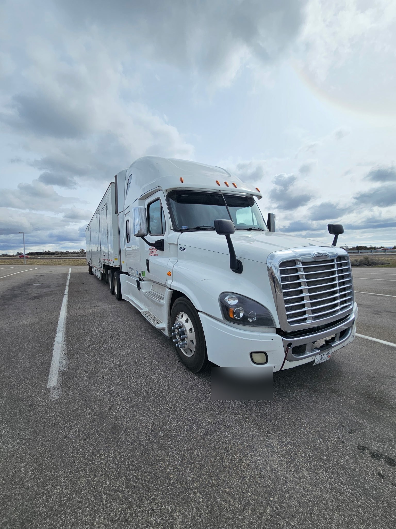 A Plus Moving and Storage long distance moving truck on the road